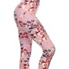 Slickblue Floral Multi-Color Print Cropped Capri Leggings, Banded High Waist, Fitted Style, Stretch Fabric, One Size - 2 of 4