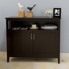 Sideboard Buffet Storage Console Side Tables 2 Doors & 1 Open Storage Shelf Sideboard Buffet for Living Room Dining Room - 3 of 4