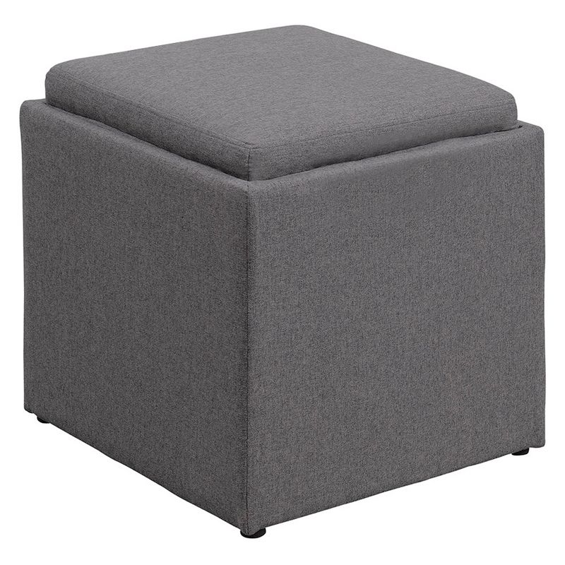 Designs4Comfort Park Avenue Single Ottoman with Stool and Reversible Tray - Breighton Home, 1 of 7