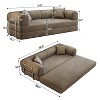 QingMoon Convertible Floor Sofa Bed, with Pillow Back Support Armrest, Corduroy fabric, Comfy Foldable Sofa Bed, ,for Living Room,Bedroom - 3 of 4