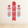 Big Dot of Happiness Happy Heartiversary - Hanging Vertical Paper Door Banners - CHD Awareness Wall Decoration Kit - Indoor Door Decor - 3 of 4