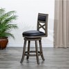 NicBex Accent Chair Swivel Chair Upholstered Bar Stools with Wood Legs for Kitchen Island, Living Room and Pub - 3 of 4
