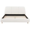 Modern Upholstered Bed with Linen Headboard Solid Wood Frame Easy Assembly for Bedroom,Indoor Furniture-The Pop Home - 4 of 4