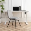 Modern Anywhere Chair with Metal Legs Gray - WOVENBYRD: Upholstered, Easy to Clean, Armless - 3 of 4