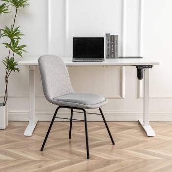 Modern Anywhere Chair with Metal Legs Gray - WOVENBYRD