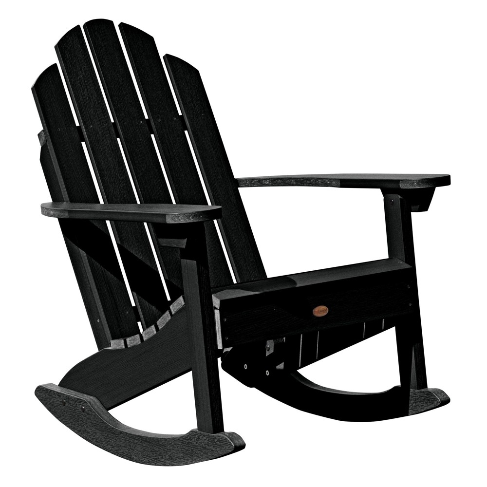 Photos - Garden Furniture Classic Westport Adirondack Rocking Chair Black - Highwood