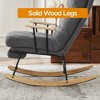 Modern Teddy Gliding Rocking Chair with High Back, Retractable Footrest, and Adjustable Back Angle for Nursery, Living Room, and Bedroom - 3 of 4