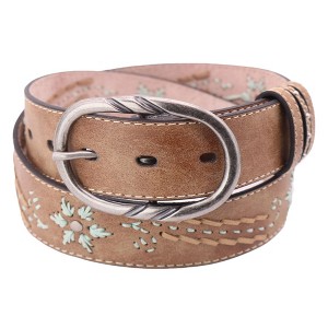 Cowgirls Rock Women's Distressed Belt with Embroidery - 1 of 4