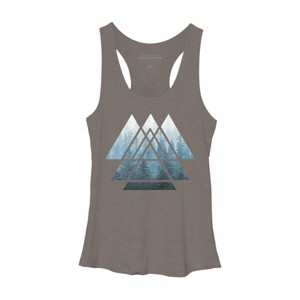 Women's Design By Humans Misty Forest Sacred Geometry By Maryedenoa Racerback Tank Top - 1 of 3