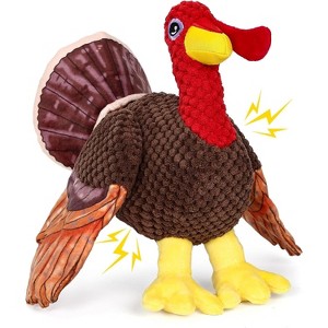 ZippyPaws Large Dog Toys: Red Chicken Squeaky Tug-of-War Plush Toys - 1 of 4