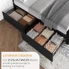 Whizmax Bed Frame with 4 Storage Drawers and Headboard, Faux Leather Upholstered Platform Bed Frame with Wooden Slats Support,  No Box Spring Needed - 3 of 4