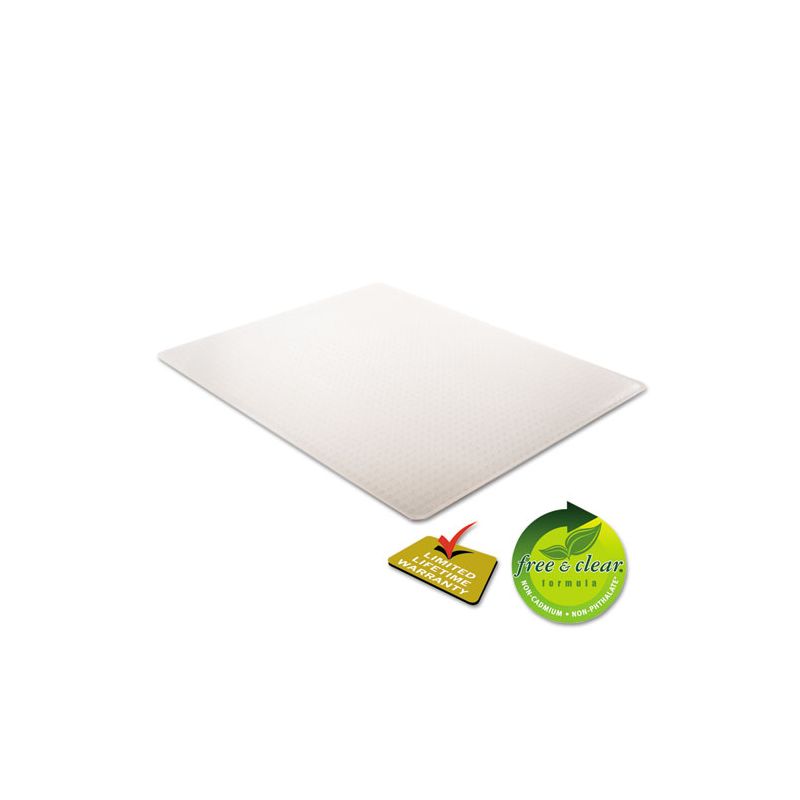 deflecto SuperMat Frequent Use Chair Mat, Medium Pile Carpet, Flat, 46 x 60, Rectangle, Clear, 5 of 7