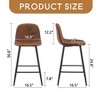 Linen Fabric Bar Chair Set - Two Pieces, Stable Comfort.Thoughtful Design of Rounded Backrest - Leovsnove - 4 of 4