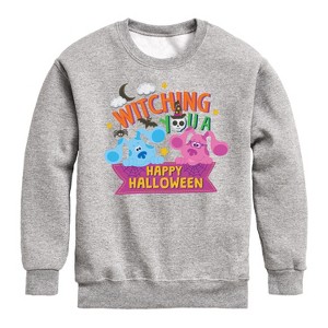 Boys' - Blue's Clues & You! - Witching You A Happy Halloween Graphic Long Sleeve Fleece Sweatshirt - 1 of 4
