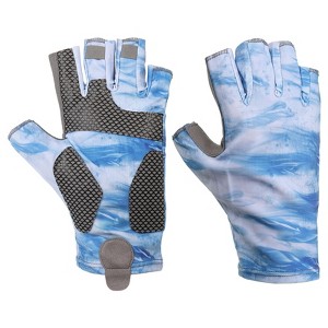 Unique Bargains Sun Protection Non-Slip Breathable Elastic Fishing Gloves 1Pair - 1 of 4