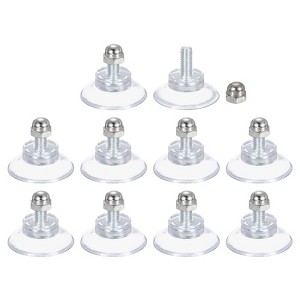 Unique Bargains PVC Durable Hooks and Hangers Suction Pads with Screw 10 Pcs - 1 of 4