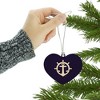 University of Portland Pilots Logo Heart Love Wood Christmas Tree Holiday Ornament - 3 of 3