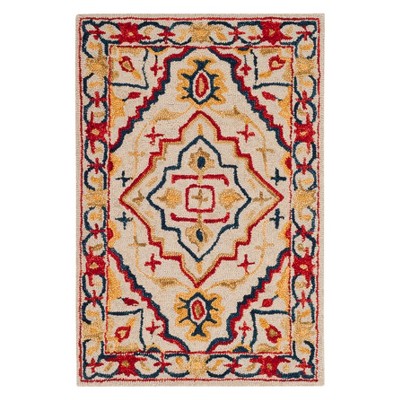 2'X3' Medallion Tufted Accent Rug Ivory - Safavieh