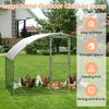Large Metal Chicken Coop, Chicken Runs for Yard with Cover, Chicken Run with Double Door, and Tri-Supporting, Walk in Chicken Coop for Outdoor - 3 of 4