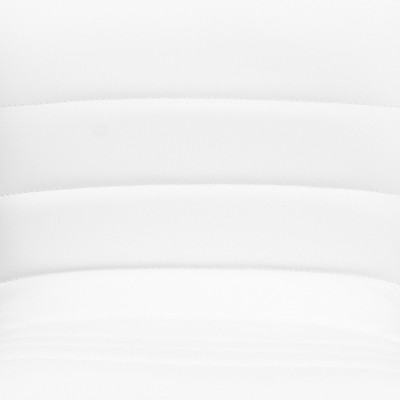 Modern White Vinyl Adjustable Bar Stool with Chrome Base