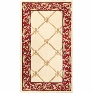 Patrician Trellis French European Formal Traditional / Contemporary Floral Thick Soft Plush Area Rug - 1 of 4