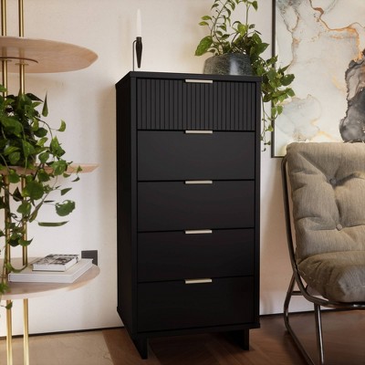 Granville Tall Modern 5 Drawer Dresser - Manhattan Comfort