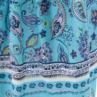 caribbean blue paisley
