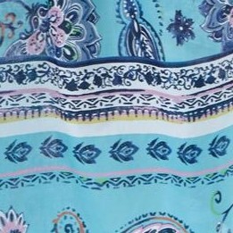 caribbean blue paisley