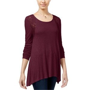 Hippie Rose Womens Tunic Pullover Blouse, Purple, Medium - 1 of 1