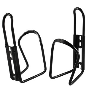 Unique Bargains Alloy Bicycle Bottle Cage Bracket Holder 5.5" x 3.1" x 2.8" Black 2 Pcs - 1 of 4