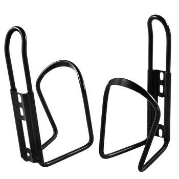 Unique Bargains Alloy Bicycle Bottle Cage Bracket Holder 5.5" x 3.1" x 2.8" Black 2 Pcs