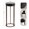 Kate and Laurel Rovin Drink Table Wood and Metal, 9x9x22, Black - 2 of 4