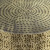 WyndenHall Hinton Metal Coffee Table Antique Gold/Black: Mid-Century Modern, Scratch-Resistant, 30" Diameter - 4 of 4