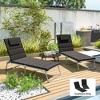 Outsunny Foldable Lounge Chair Cushion Set of 2, UPF50+ 230gsm Olefin and 25D High-Density Foam, Chaise Lounge Cushion Set, 80" x 26" - 3 of 4