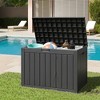 MAYEERTY 45 Gallon Large Capacity Outdoor Deck Box for Patio Furniture Cushions, Pillow with Wheels, Black - 2 of 4