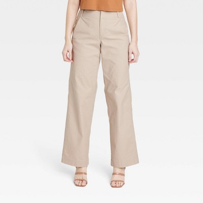 Women's Mid-Rise Relaxed Straight Leg Chino Pants - A New Day™