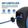 Wall Mount Air Hose Reel  Retractable - Auto Rewind Compressor Hose Reel with 180° Swivel, 300 PSI Hybrid Hose, 1/4" Out, 3/8" In (PP) - 2 of 4