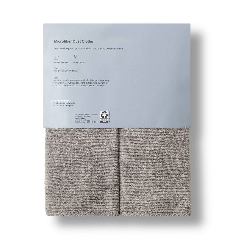 Microfiber Dust Cloths - 2ct - Made By Design&#8482;, 4 of 5