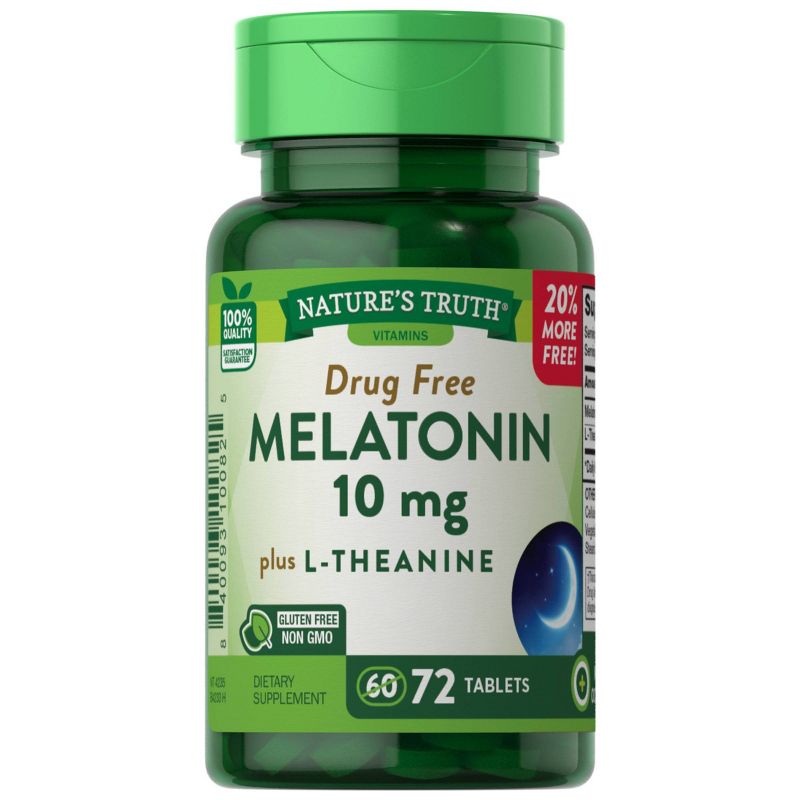 Nature's Truth Melatonin Dietary Supplement Tablets - 72ct, 1 of 6