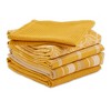 Design Imports  Assorted Everyday Dishtowel & Dishcloth Set 5 Piece, Honey Gold, Dt 18X28", Dc 13X13" - 2 of 4