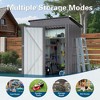 MOEPISY 5X3 FT Metal Outdoor Storage Shed, Tool Shed with Pitched Roof and Lockable Door - 4 of 4