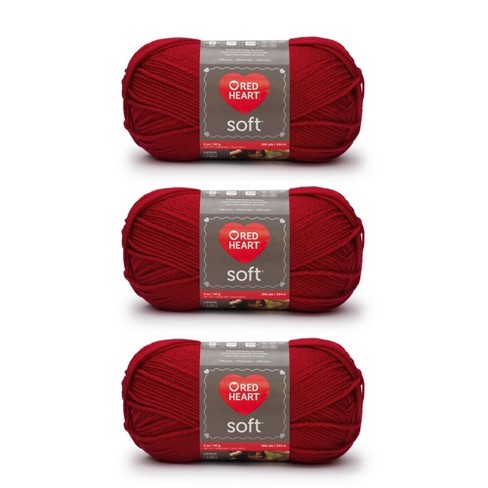  COHEALI Knitting Yarn Black Yarn Red Yarn Simply Soft