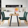 Vynxaria Brown 49'' Modern Rectangle Dining Table with Metal Frame - 3 of 4