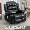 NicBex Recliner Chair Massage Chair with Heating Rocking Chair with USB Port Swivel Accent Chair Lounge Chair with Cup Holders - 3 of 4