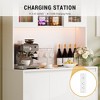 71" Modern Kitchen Pantry Cabinet, Kitchen Pantry Storage Cabinet with Led Lights, Microwave Stand, Adjustable Shelves Design for Dining Room - 3 of 4