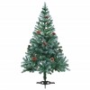 vidaXL Frosted Christmas Tree with Pinecones 5 ft - 2 of 4