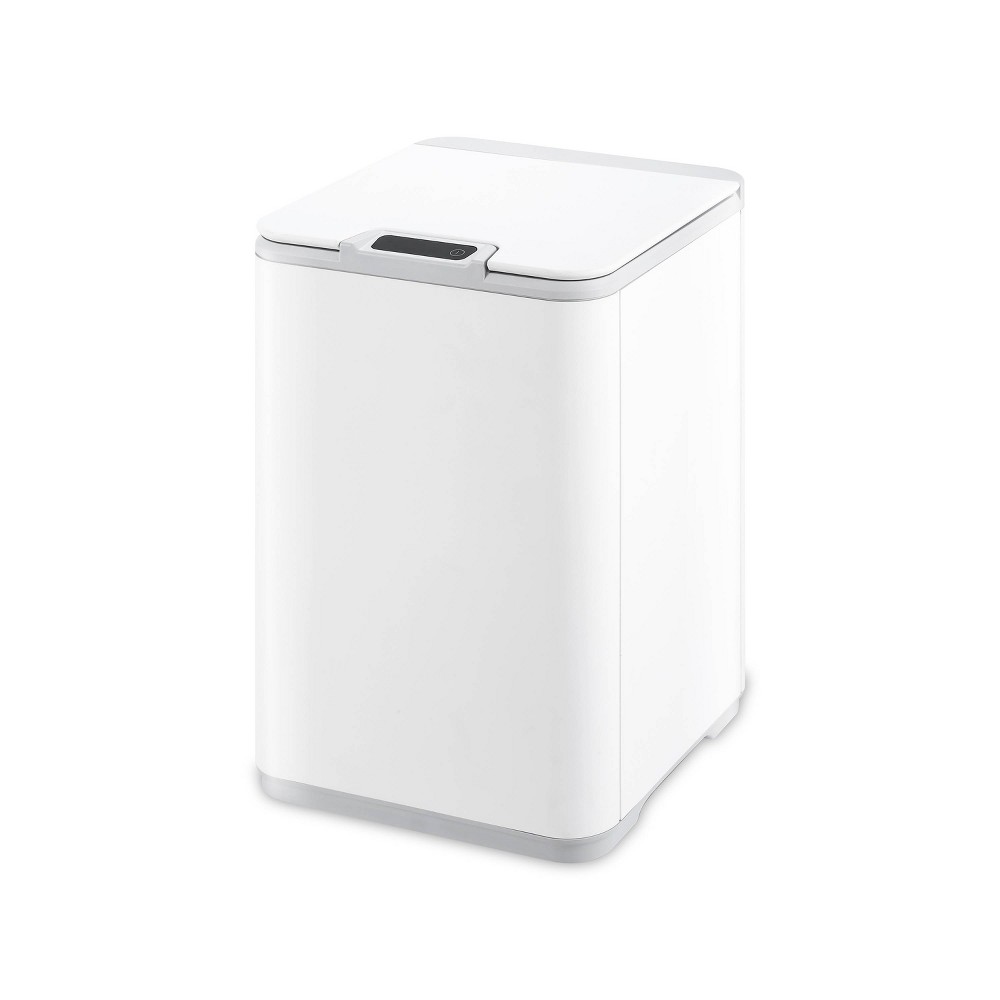 Nine Stars 10L/2.6gal Motion Sensor and Water Resistant White Trash Can