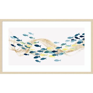 41" x 24" Under Water Sea Life by Isabelle Z Wood Framed Wall Art Print - Amanti Art - 1 of 4