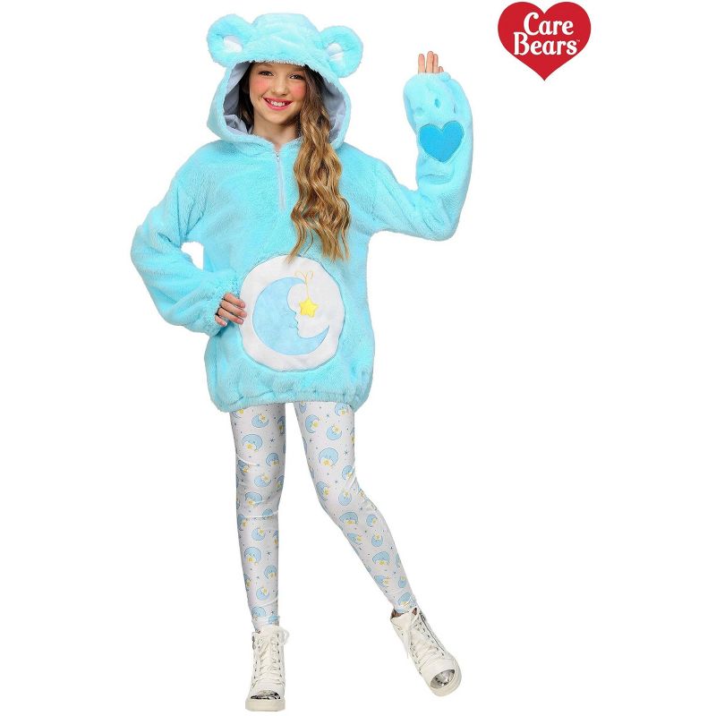 HalloweenCostumes.com Care Bears Deluxe Bedtime Bear Hoodie Costume for Tweens., 3 of 4