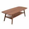 Homy Casa Mid-Century Modern Wooden Coffee Table with Open Storage Shelf, Living Room Center Table - 2 of 4
